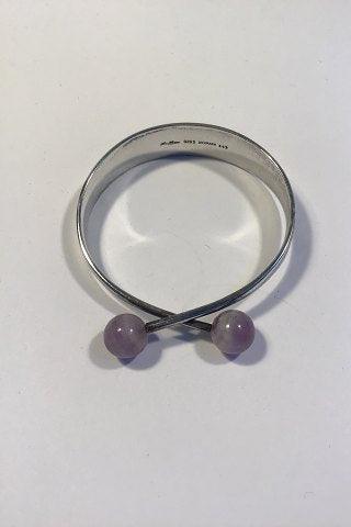 Hans Hansen Sterling Sølv Armring No 243 Lilla Quartz