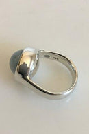 Georg Jensen Sterling Silver Sphere Ring No 473 ライトストーン付