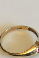 DTA 14 K Gold Ring mit rotem Stein
