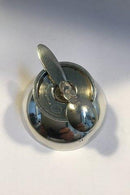 Georg Jensen Sterling Sølv Kaktus Saltkar(Grøn emalje) No 629 A samt Saltske