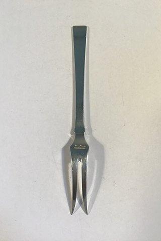 Hans Hansen Arvesølv 12 m gravering Sterling Sølv Pålægsgaffel