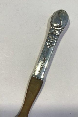 Evald Nielsen No 12 Sølv Salatgaffel med horn