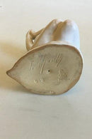 L. Hjorth White glazed ceramic Figurine of sitting woman No 573