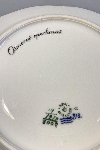 Royal Copenhagen Blue Fish Plate with Gold No 1212/3002.