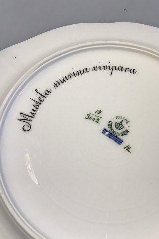 Royal Copenhagen Blue Fish Plate with Gold No 1212/3002.