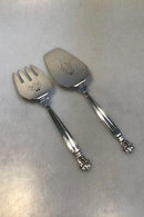 Georg Jensen Sterling Sølv Konge Fiskeserveringssæt No 231A+B