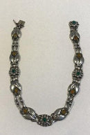 Georg Jensen Sterling Silver Necklace No 1 Raven&Chrysoprase （ジョージ ジェンセン スターリング シルバー ネックレス No 1 レイブン＆クリソプレーズ