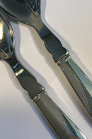 Georg Jensen Sterling Sølv/Stål Rune Serveringssæt, lille