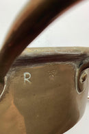 Antikt dørslag i kobber med to håndtag - Stemplet 19. årh.