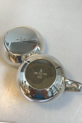 Georg Jensen Sterling Sølv Flødekande og Sukkerskål No 1017 Henning Koppel