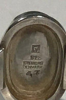 ジョージ ジェンセン スターリングシルバー リング No47 グリーンアガット添え