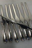 W&S Sørensen Dobbeltriflet Sølv Hummergafler Sæt (8)