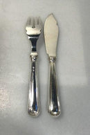 W&S Sørensen  Sølv Dobbeltriflet Fiskebestik 8 personer(16 dele)