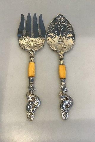 Just Andersen Sølv Fiskeserveringsbestik(2)