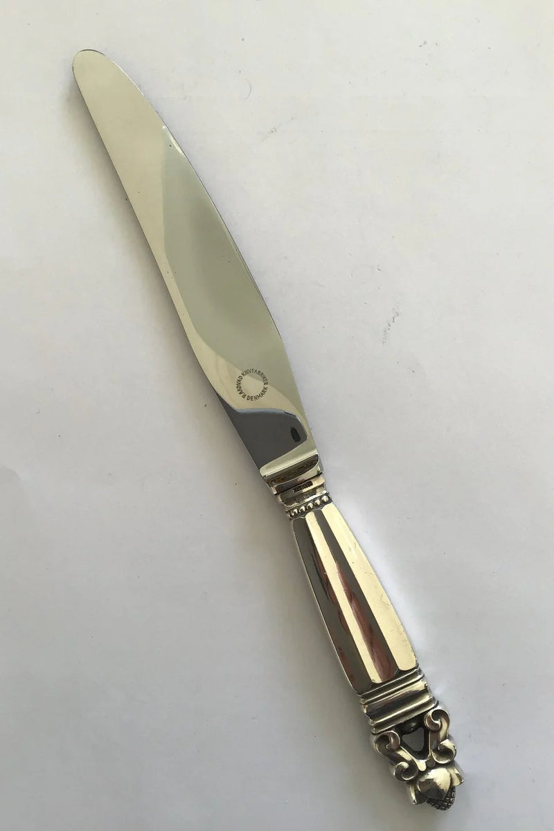Georg Jensen Sterling Sølv Konge Middagskniv No 013(Kort skaft)