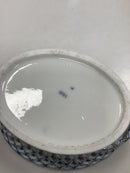 Antik Royal Copenhagen Musselmalet Helblonde Frugtkurv med guld No 1057