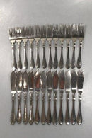 Hans Hansen Silber Nr. 3 Fischbesteck für 12 Personen (24 Stück)
