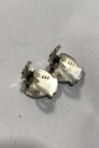 Georg Jensen Sterling Sølv Øreclips No 110 Pinje