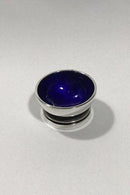 Georg Jensen Silversmiths Ltd Sterling Sølv Pyramide Saltkar No 632 (Blå emalje)