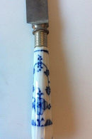 6 Royal Copenhagen Blue Fluted Plain. Dinner Knife with Porcelain Handle