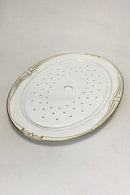 Royal Copenhagen Stel nr. 117 Art Nouveau med gulddekoration Servingsfad med Rist