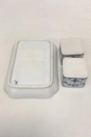Frühes Royal Copenhagen Blue Fluted Antique Inkpot bestehend aus Tablett und Behälter für Tinte und Sand