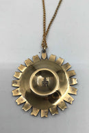 A. Michelsen Forgyldt Sterling Sølv Marguerit Vedhæng