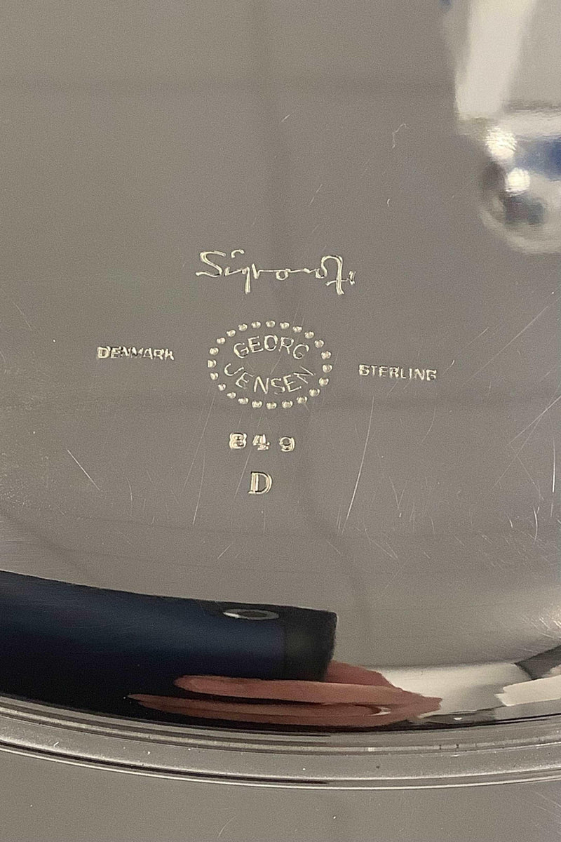 Georg Jensen Sterling Silber Bernadotte Abdeckplatte / Schale Nr. 849 D