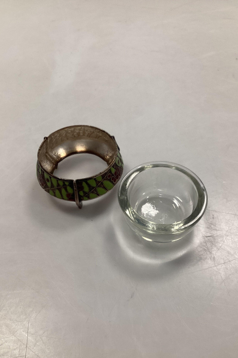 Russian salt cellar in silver / silver plate and enamel