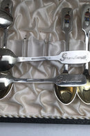 Anton Michelsen Sterling Sølv / Emalje Moccaskeer 6 + 6 (+1)