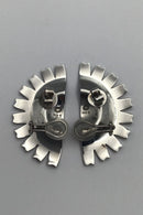 Georg Jensen Sterling Sølv Daisy Øreringe (Blå)