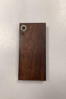 Rosewood box with inlaid metal pattern