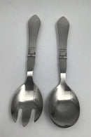 Georg Jensen Sterling Sølv / Stål Antik Salatsæt No. 133