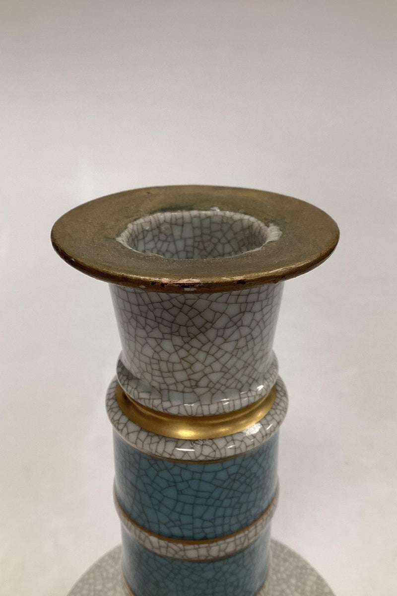 Royal Copenhagen Krakele Kerzenleuchter in Grün Nr. 3338