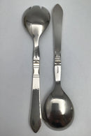 Georg Jensen Sterling Sølv / Stål Antik Salatsæt No. 132