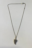 Georg Jensen Sterling Sølv Halskæde med Moonlight Grapes Vedhæng