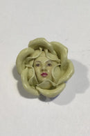 Royal Copenhagen Arje Griegst Porcelain brooch Rosendamen