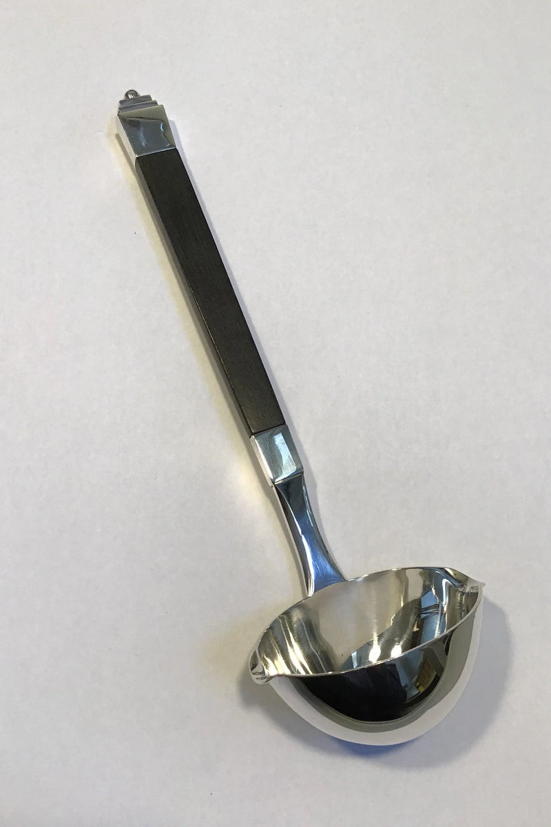 Georg Jensen Sterling Sølv Pyramide Sauceske No. 153 (Ibenholt)