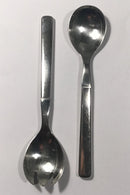 Georg Jensen Sterling Silver/Steel Ornamental Modern Salad Set