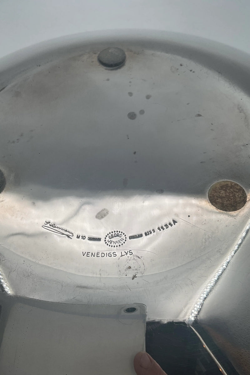 Georg Jensen Sterling Sølv Emalje Skål af Inger Hanmann fra 1986