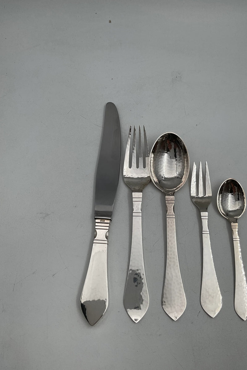 Georg Jensen Sterling Sølv Antik Bestiksæt til 8 personer 40 dele