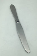 Georg Jensen Mitra Mat Stainless Dining knife ショートハンドル、ロングブレード、カッティングエッジ付き。