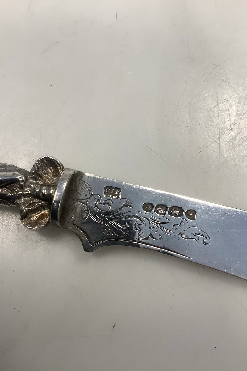 Charles Thomas Fox and George Fox Sterling Sølv Ornamental kniv med kvinde og børn fra 1841-1943
