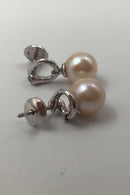 Georg Jensen 18K Weißgold Ohrringe Magic Pearl und Diamanten
