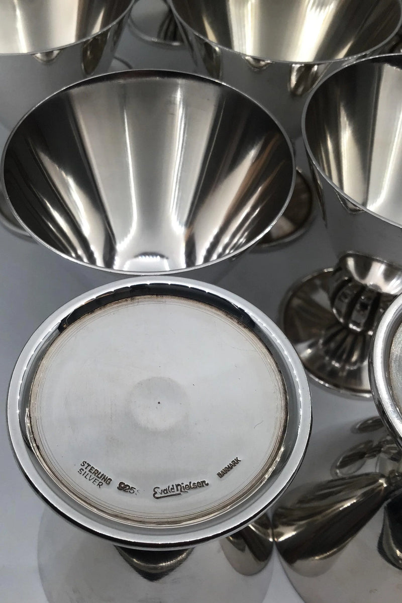 Evald Nielsen Sterling Sølv Cocktailglas (12 stk)