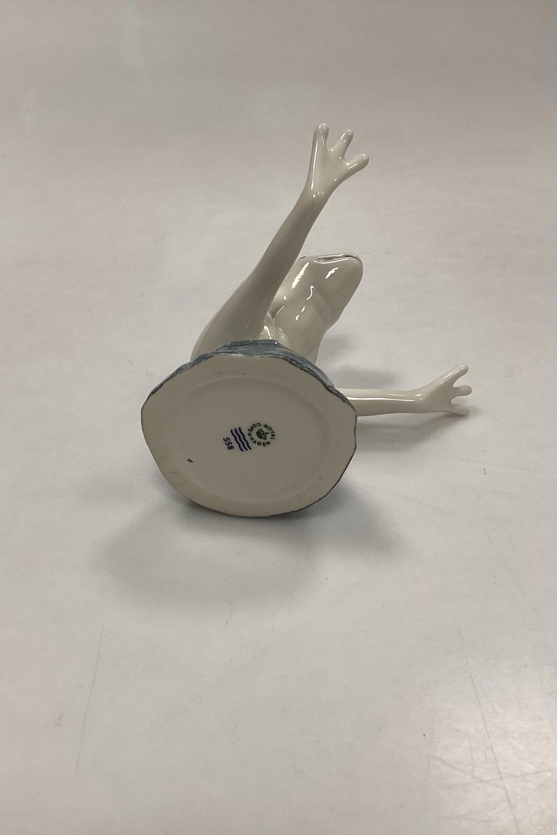 Royal Copenhagen Good Luck Frogs Figur - Hvid Frø No. 558