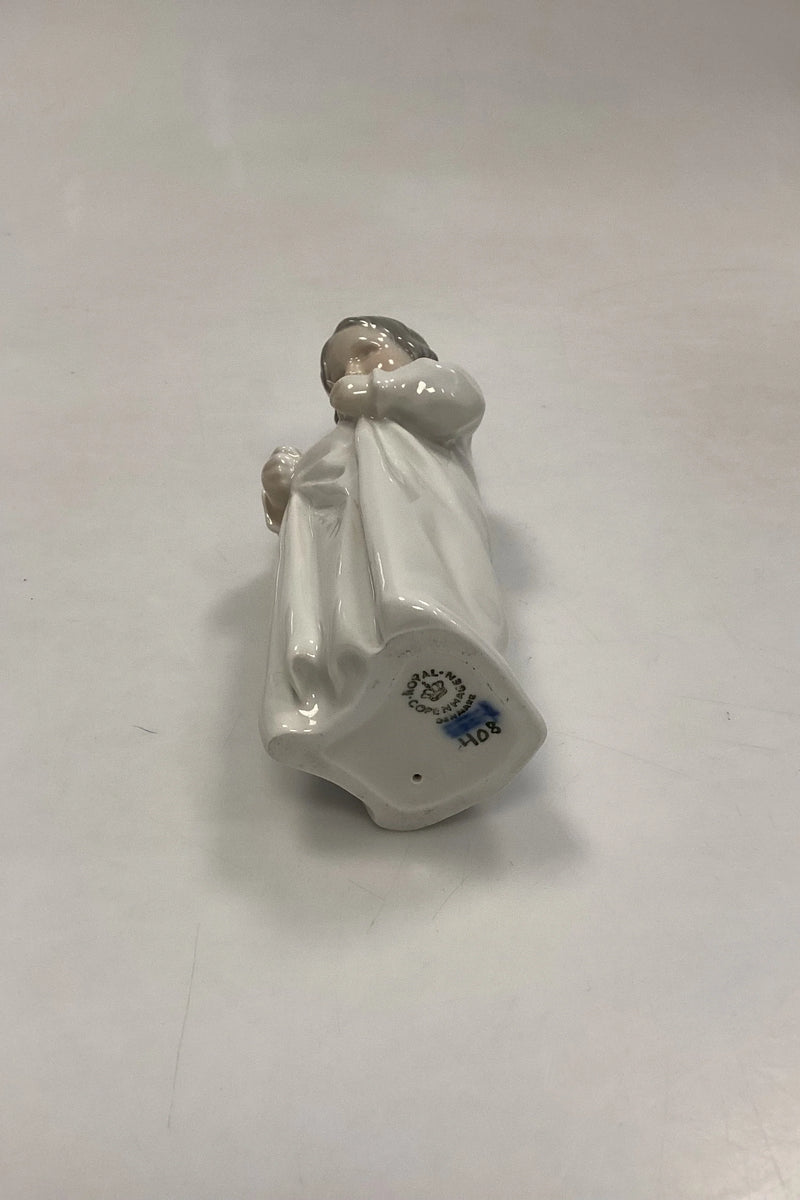 Royal Copenhagen Figur No. 408 - Godmorgen (Pige i natkjole)