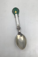 Grann &amp; Laglye Sterling Silver Enamel Christmas Spoon 1953