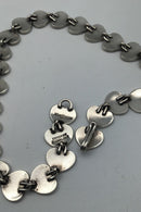 Hans Hansen Sterling Sølv Hjerte-Halskæde