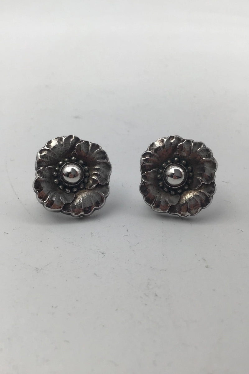 Georg Jensen Sterling Sølv Øreringe med skruer No 49